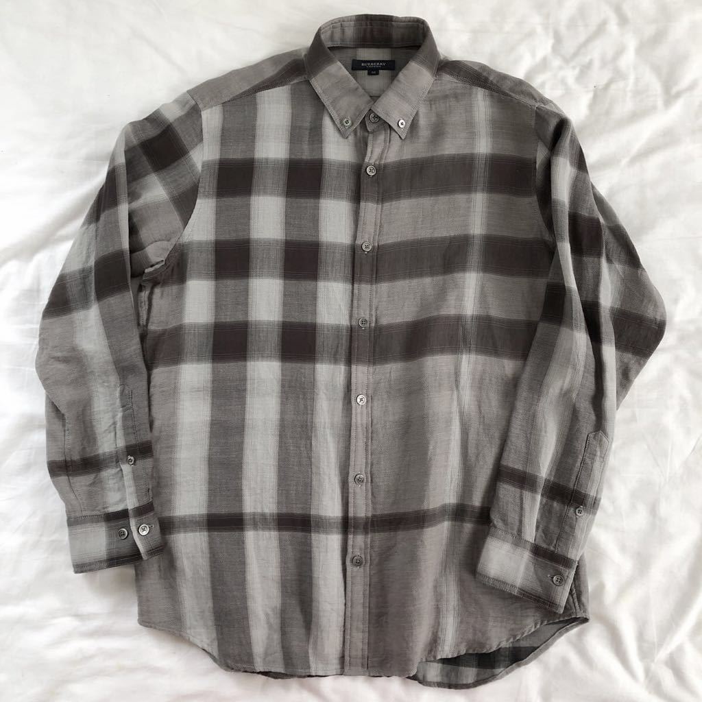 【超激得，得価】 バーバリー Burberry London チェックシャツ sizeM グレー ノバチェック 正規品(長袖シャツ)｜売買されたオークション情報、yahooの商品情報をアーカイブ公開 - オークファン 男性用