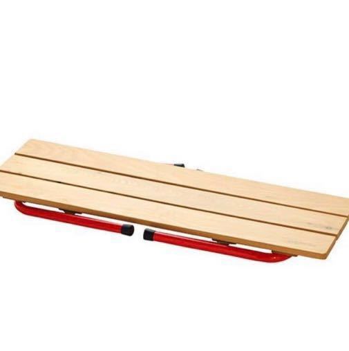 カステルメルリーノ CASTELMERLINO 折りたたみ木製テーブル 赤脚