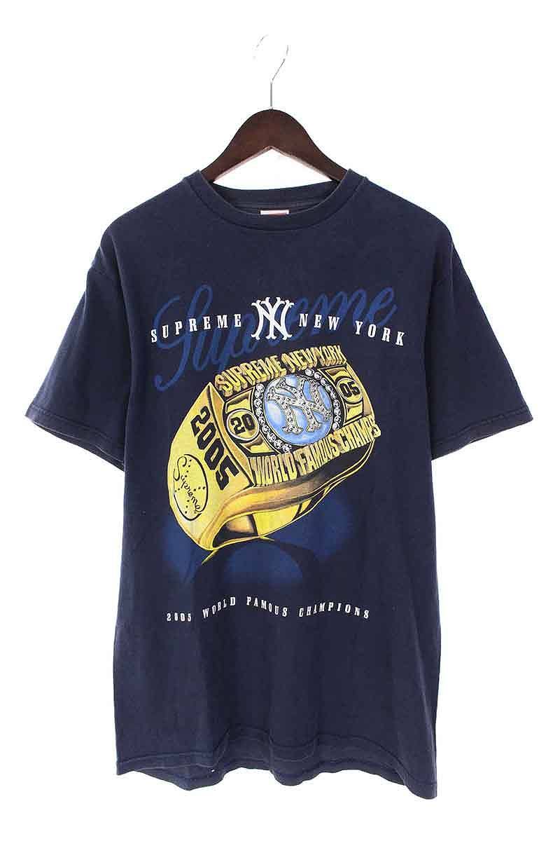 激安大特価，品質保証 シュプリーム SUPREME 2005 World Famous Championship Tee フロントプリントTシャツ M ネイビー 020181_1 10(Mサイズ)｜売買されたオークション情報、yahooの商品情報をアーカイブ公開 - オークファン 男性用
