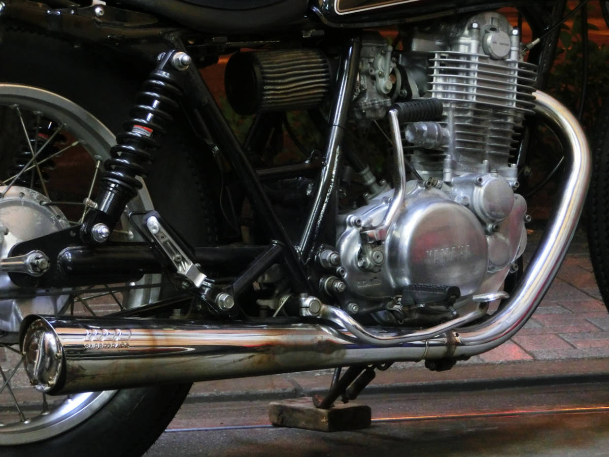 SR400 SR500 スーパートラップ サイレンサー & 純正エキゾーストパイプ 