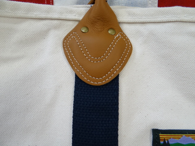 1025-8LLbeanエルエルビーン ビンテージトートバッグLLビーンMADE IN USA カタディンロゴ　レザーハンドル_3