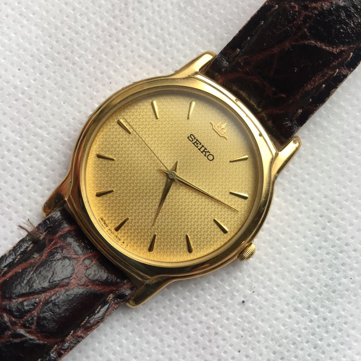 SEIKO クレドール V701-7A80 メンズクオーツ セイコー 腕時計の入札 