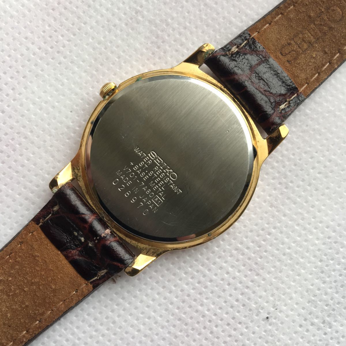 SEIKO クレドール V701-7A80 メンズクオーツ セイコー 腕時計の入札 