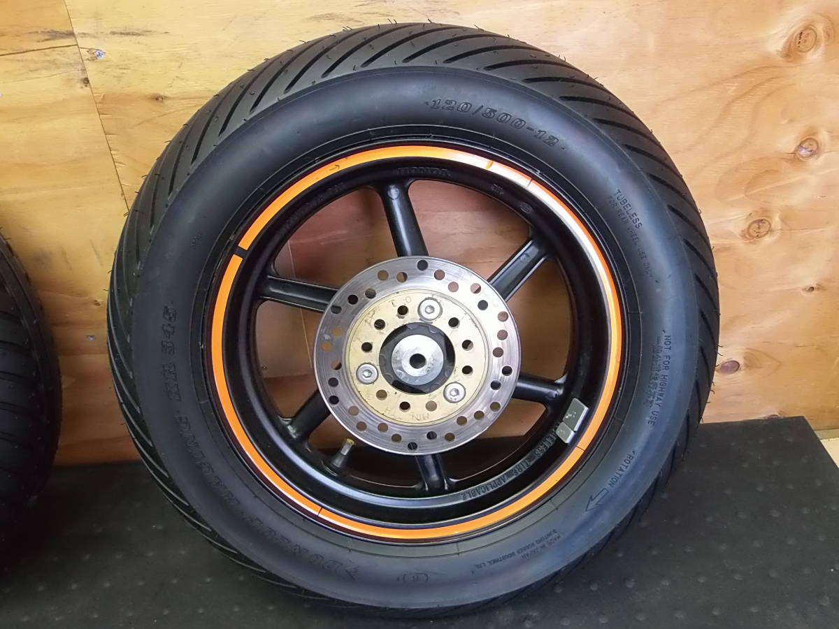 NSR50 NSF100 ☆NSF100前後ホイール.レインタイヤ新品セット NSR 