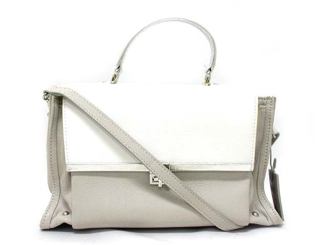 HOT ポティオール PotioR ショルダー ハンド バッグ 白 ホワイト 灰 グレー レザー バイカラー 斜め掛け ポシェット(その他)｜売買されたオークション情報、yahooの商品情報をアーカイブ公開 - オー その他