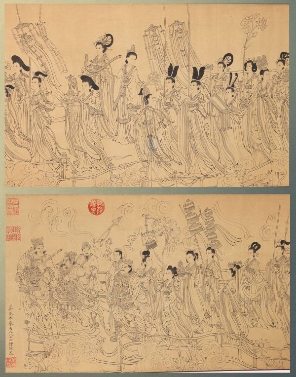 ◇掛軸 『唐画 梅図』 中国明代書画家 唐物唐本 絹本 ◇掛軸『唐画梅図
