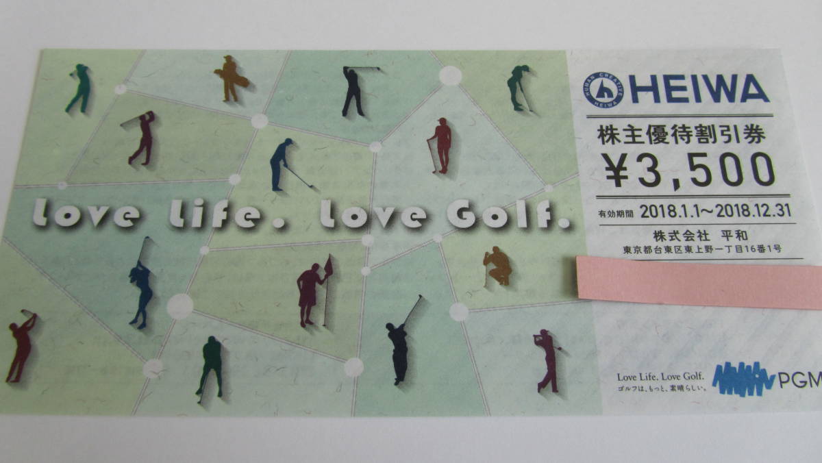平和PGM株主優待割引券 8枚セット（28000円分）