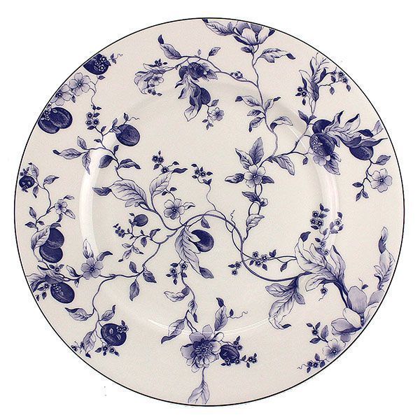 ウェッジウッド 皿 ブループラム 27ｃｍ 陶器 ホワイト×ブルー 未使用 プレート 大皿 陶器 食器 WEDGWOOD ★鑑定済み本物保証★