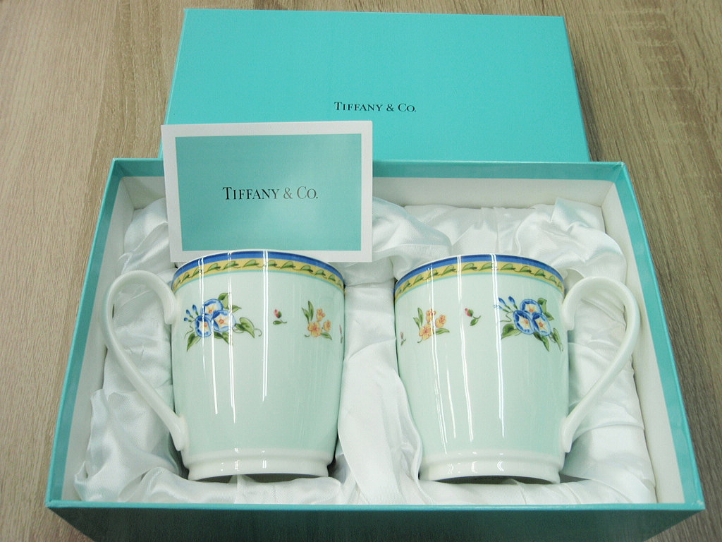 TIFFANY&Co. ティファニー モーニンググローリー ペアマグカップ 未使用品