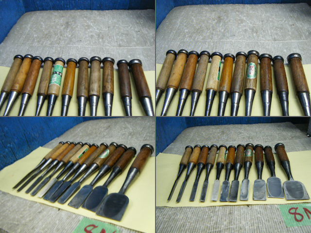 ８Ｎ☆在銘鑿☆善作41mm含む/大西/丸富/三郎/若獅子/など11本