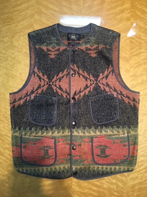 RRL ネイティブ柄 ベスト S 美品 即決 ダブルアール製（ラルフローレン