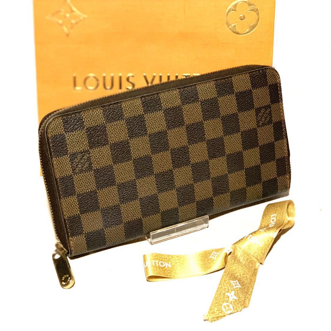 ほぼ新品】LOUIS VUITTON ルイヴィトン ダミエ ヴェルティカル 長財布 