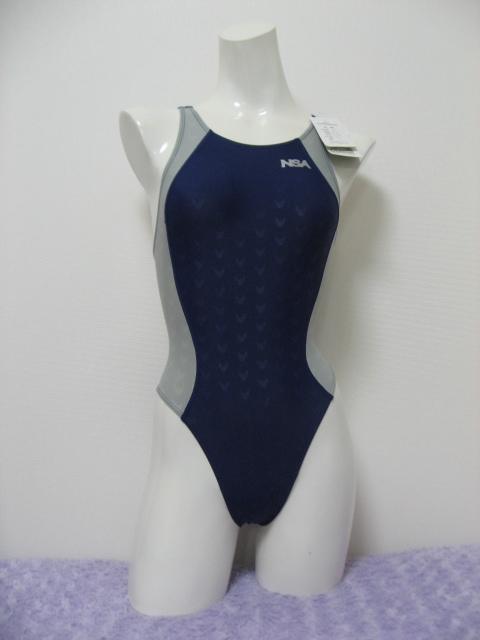NSA 競泳水着 ウロコ柄 ハイカット 即決 女M