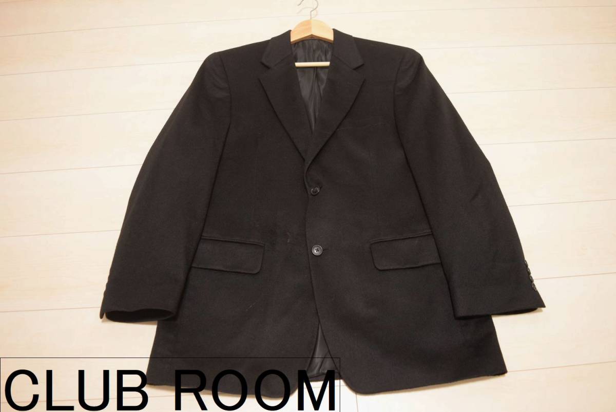 CLUB ROOM クラブルーム 2釦 カシミア 100% 黒 ブレザー ジャケット M 冬