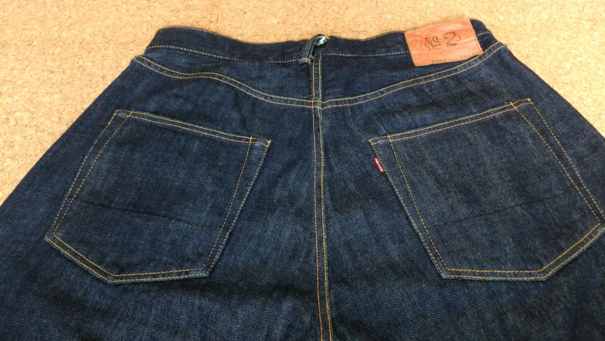 エヴィス No.2 2001 濃紺 良好 EVISU 赤ミミ カモメ無し 【公式通販】