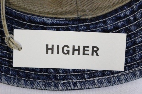 HIGHER ハイヤー セルビッチデニム 6パネルハット ボールハット テニスハット USED ウォッシュ加工 3 タグ付き