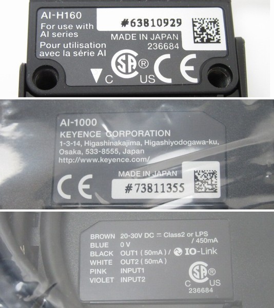 ☆1円 未使用 KEYENCE/キーエンス 面光電センサ AI-1000+AI-H160/AI-H用アンプ ケーブルタイプ/アンプ分離型センサヘッド160mm＃05761009_6