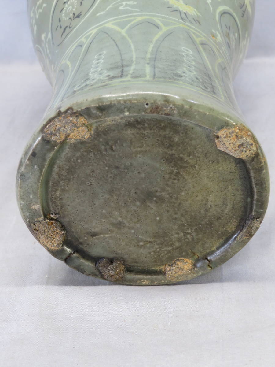 ◇茶◇36 高麗青磁白黒象嵌梅瓶 1000年ぶりに里帰りした高麗青磁
