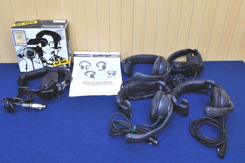 T063-9　beyerdynamic ClearCom スタジオヘッドホン　５点セット　CC-95　DT108　９