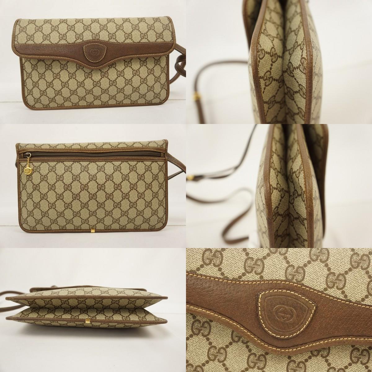 49216 GUCCI グッチ オールドグッチ ショルダーバッグ PVC・レザー 