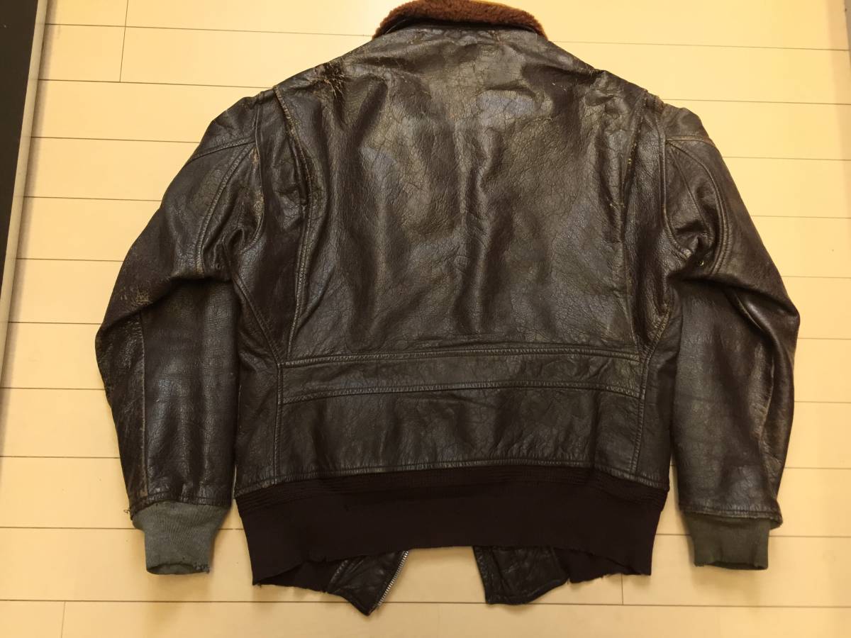 正規通販 50S U.S.NAVY U.S.N G-1 フライトジャケット レザー CONMAR 