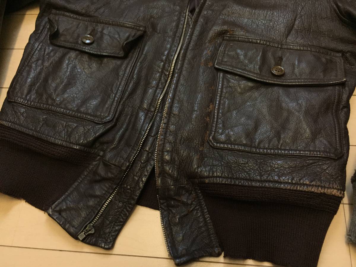 正規通販 50S U.S.NAVY U.S.N G-1 フライトジャケット レザー CONMAR 
