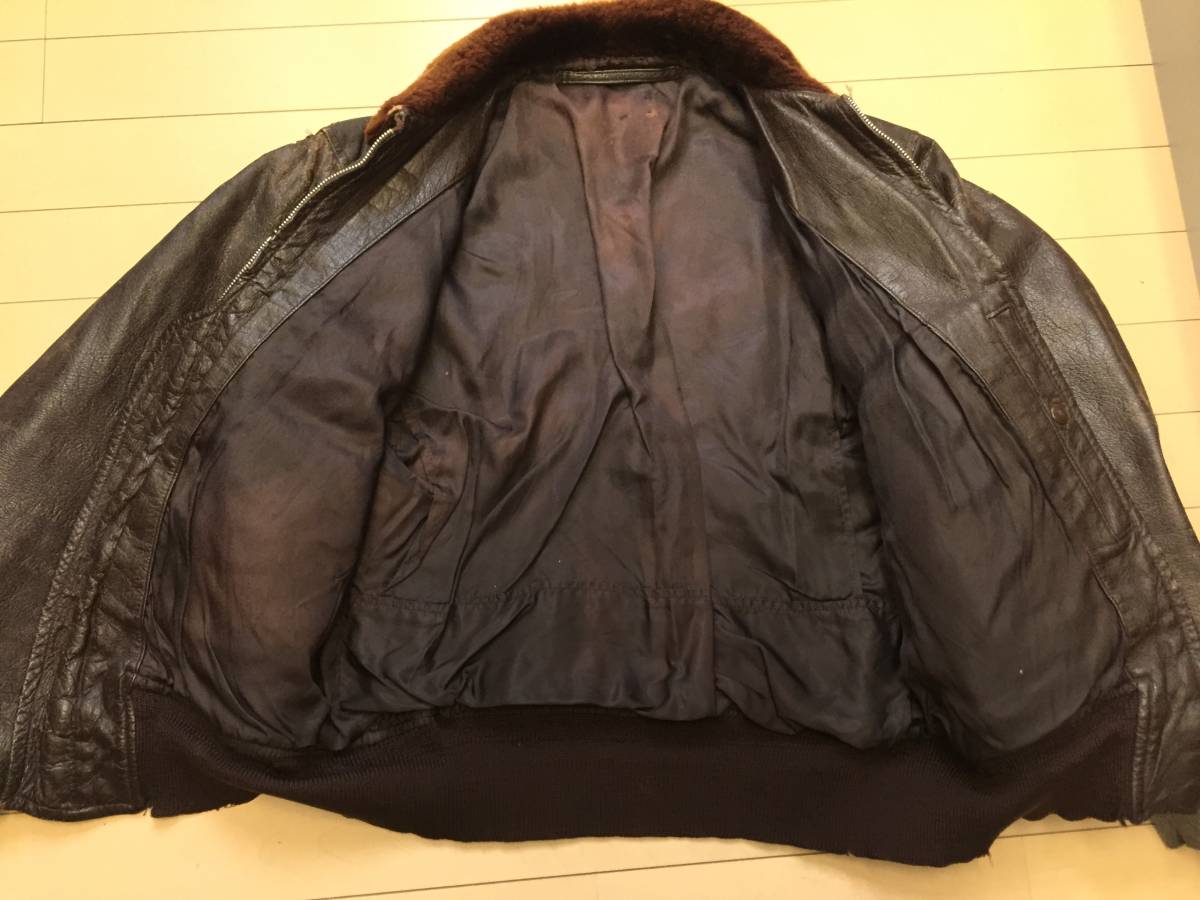 正規通販 50S U.S.NAVY U.S.N G-1 フライトジャケット レザー CONMAR 