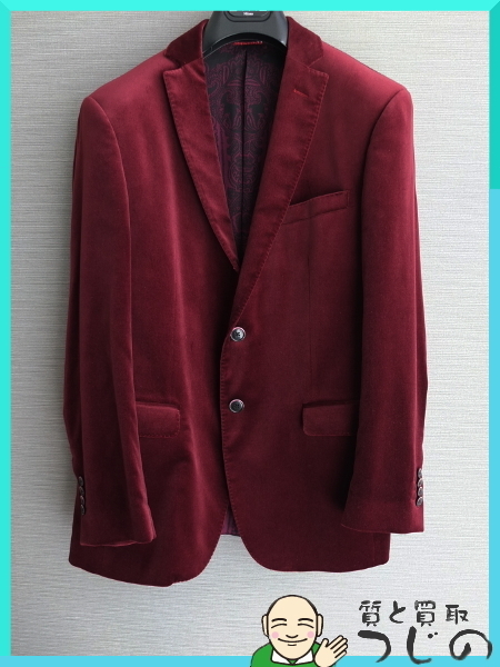 送料無料】◇ETRO◇エトロ◇ ベロア ジャケット ワインレッド ＃50 