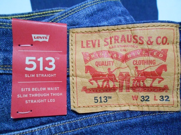 新品！リーバイス 513　スリムストレートデニムジーンズ　ストレッチ　W32