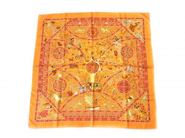 ∇美品 HERMES エルメス カレ90 風の民 Peuple du Vent スカーフ