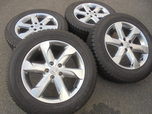 超激得，低価 バリ溝国産スタッドレス ヨコハマ ジオランダーi/T-S 日産 ムラーノ 純正 7.5J+50 225/65R18(スタッドレスタイヤ)｜売買されたオークション情報、yahooの商品情報をアーカイブ公開 - オークファン 5穴