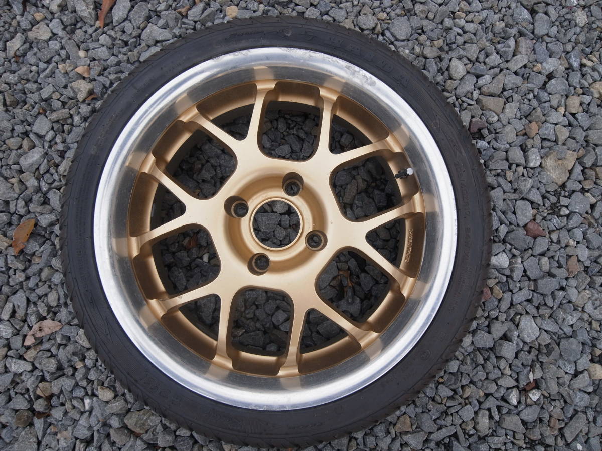 17×7J＋25　17インチ　4穴　アルミホイール＆タイヤ　4本set　205/40R17_4