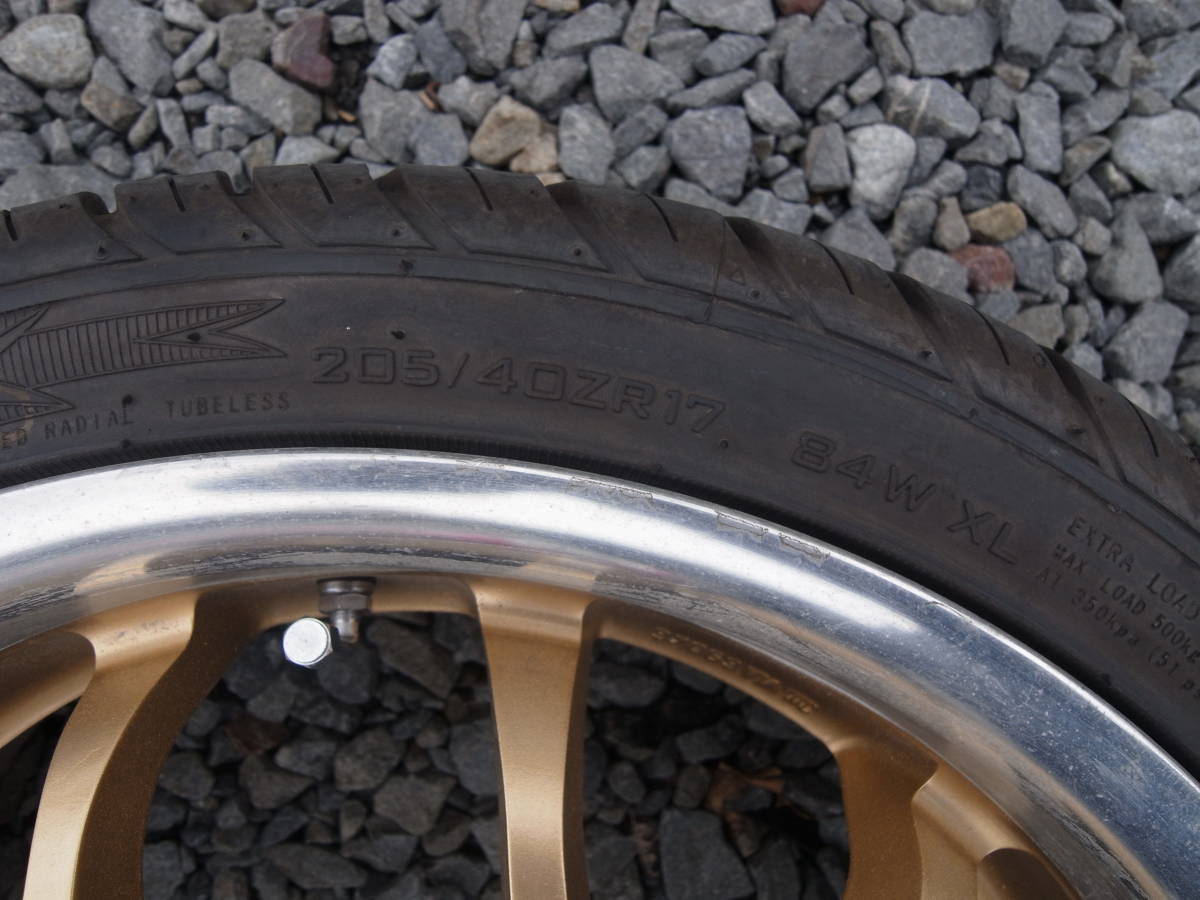 17×7J＋25　17インチ　4穴　アルミホイール＆タイヤ　4本set　205/40R17_5