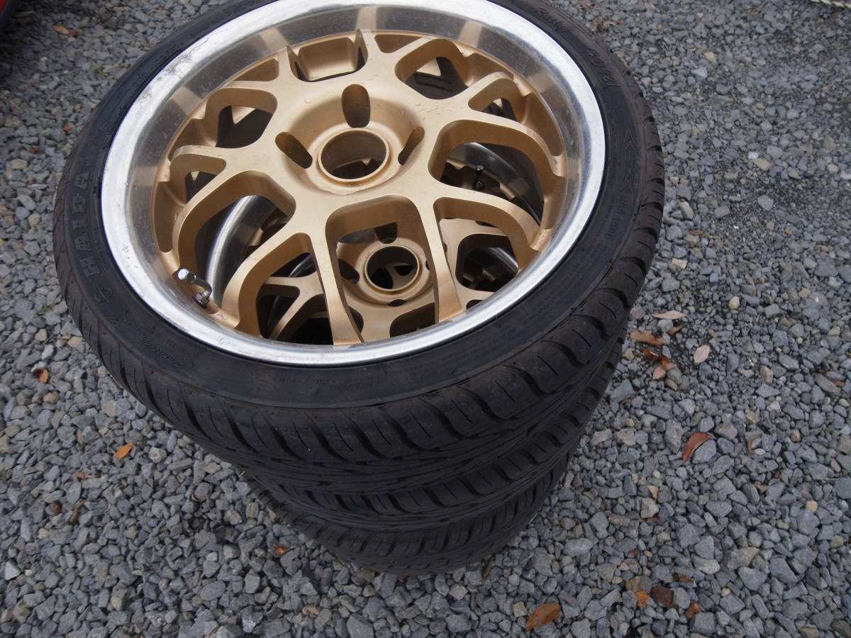 17×7J＋25　17インチ　4穴　アルミホイール＆タイヤ　4本set　205/40R17_7