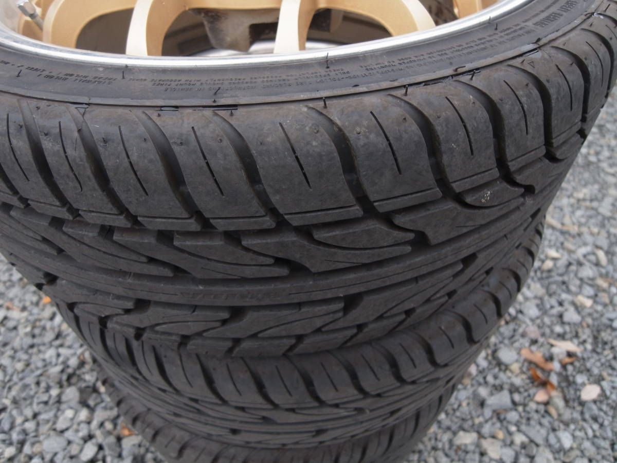 17×7J＋25　17インチ　4穴　アルミホイール＆タイヤ　4本set　205/40R17_9