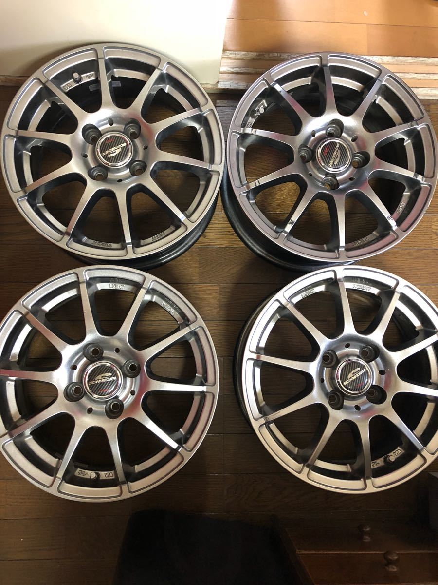A-TECH SCHNEDER 14インチ 14×5 1/2J PCD100 4穴 ガンメタ系 ATECH