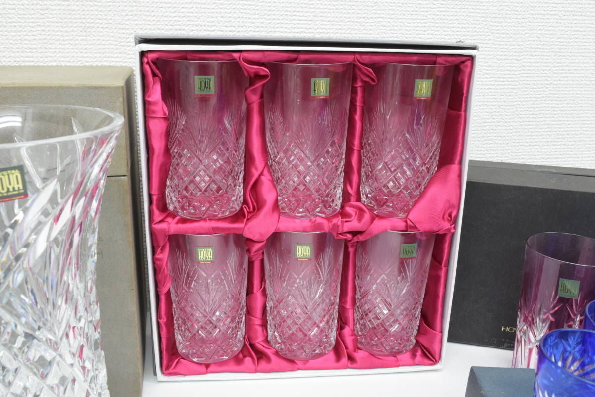 未使用 HOYA 花瓶 切子硝子 グラス タンブラー 6箱セット 祥風切子 