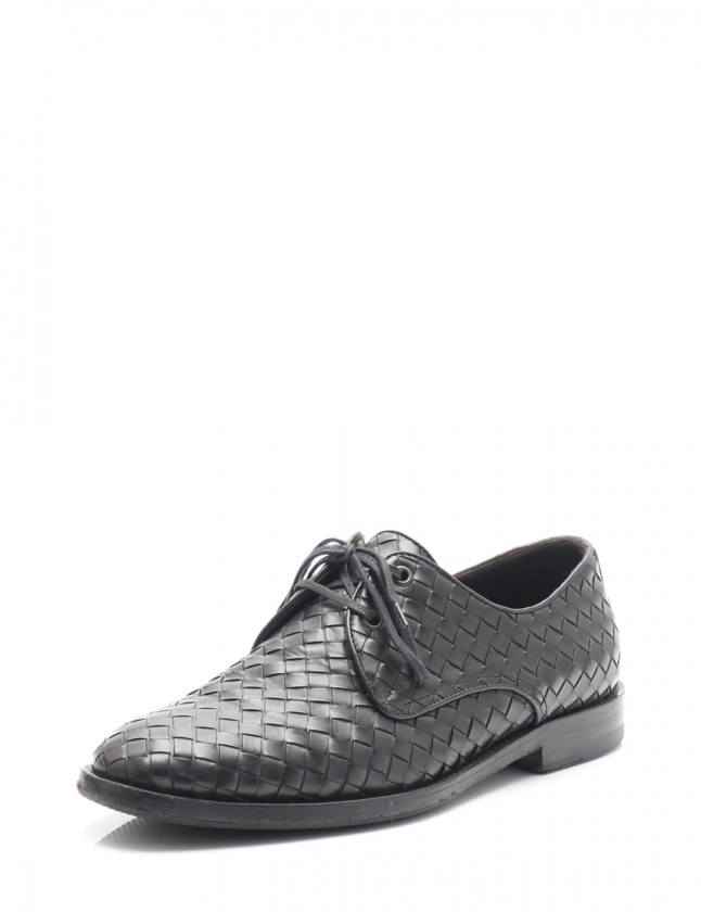 ボッテガヴェネタ BOTTEGA VENETA ドレスシューズ イントレチャート 黒
