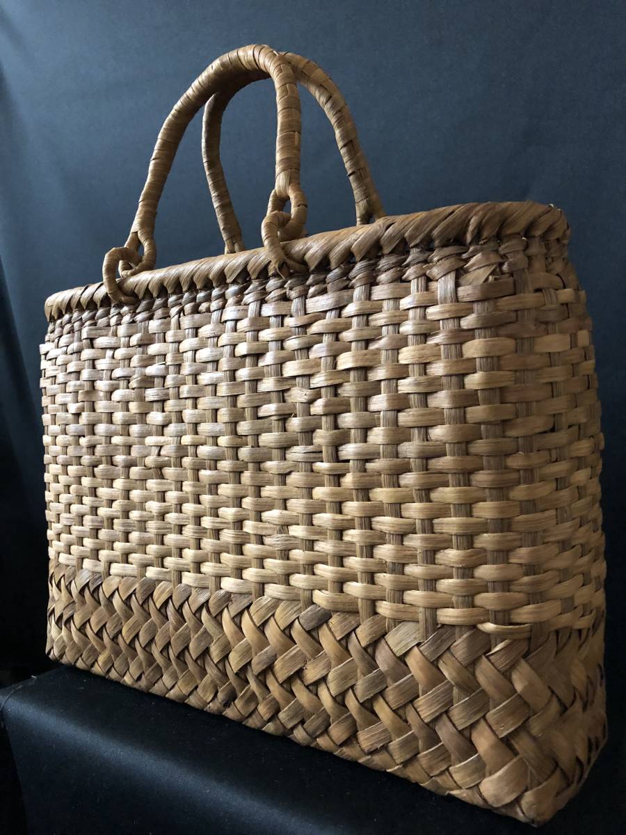 新作 国産 大きめ おしゃれな一品 手編み 山葡萄かご バッグ