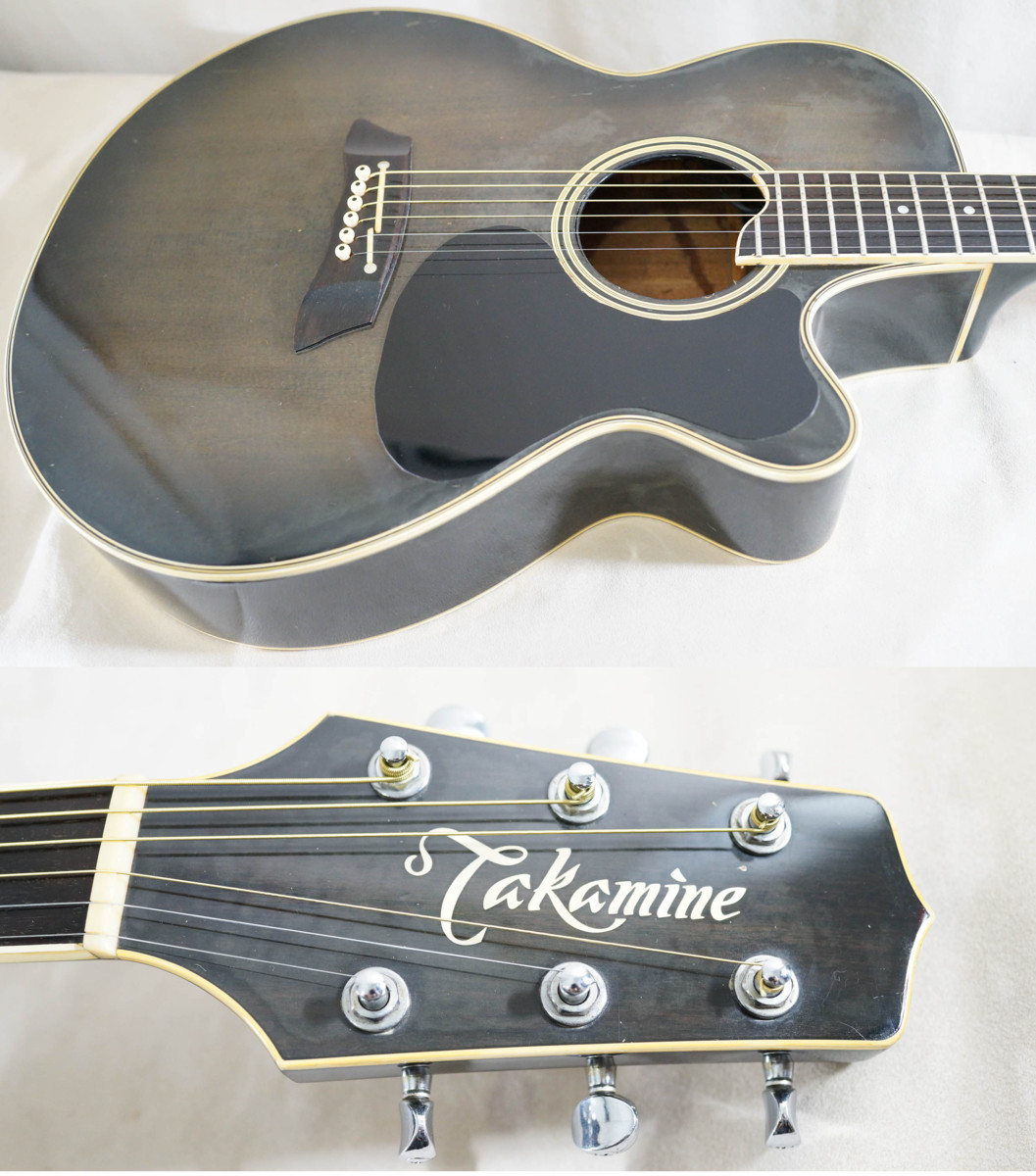 ☆1円スタート!!!☆TAKAMINE☆PT-108 TBK シースルーブラック エレアコ