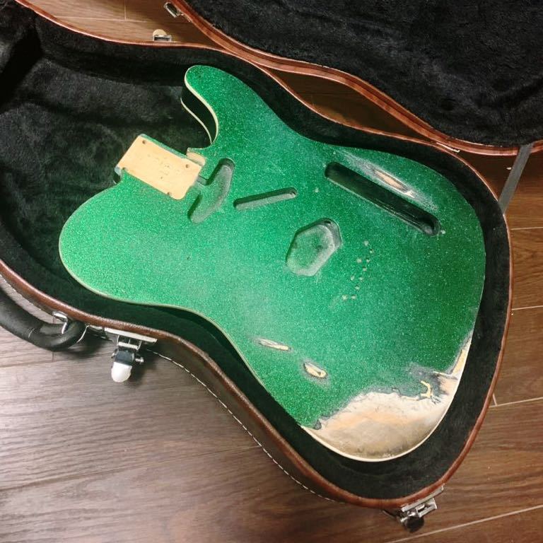 Fender Japan Telecaster ボディ ラッカー塗装スパークルグリーン の