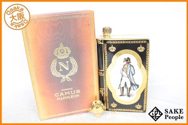 ブック カミュ ナポレオン - 黒 CAMUS 陶器ボトル 黒」ブランデー