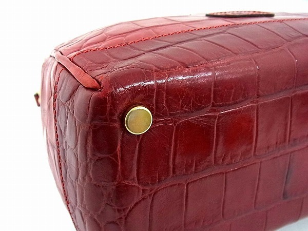 1円 BALLY バリー ロゴ クロコ型押し レザー 2WAY ショルダーバッグ 