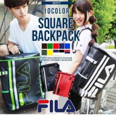 ☆ 最安値 FILA フィラ バッグ 防水 BOX 大容量バッグ リュック バッグ ボックスバッグ コーデ 通学 人気 おすすめ FM2017 ネイビー ☆