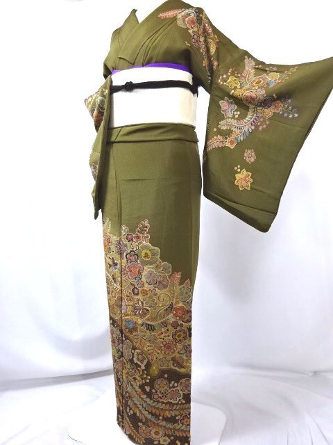 豆菊*刺繍が魅せる至極の辻が花に魅せられて＊贅沢な幸せに*訪問着♪217