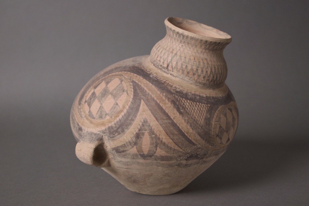 彩色土器(彩陶) アンダーソン土器(骨董品) アンダーソン土器 彩陶鳥形壷 【新石器時代：馬家窯文化】 T3966