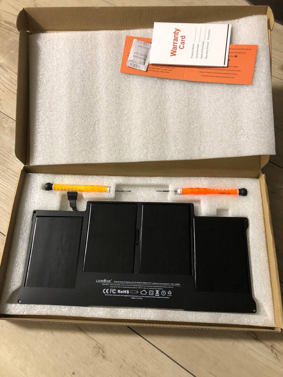 MacBook Air 13インチ／ Core i7-1.8Ghz／メモリ4G／SSD256G／英語キーボード／バッテリー交換済み／新品バッテリー付き／VGAアダプタ付き_7