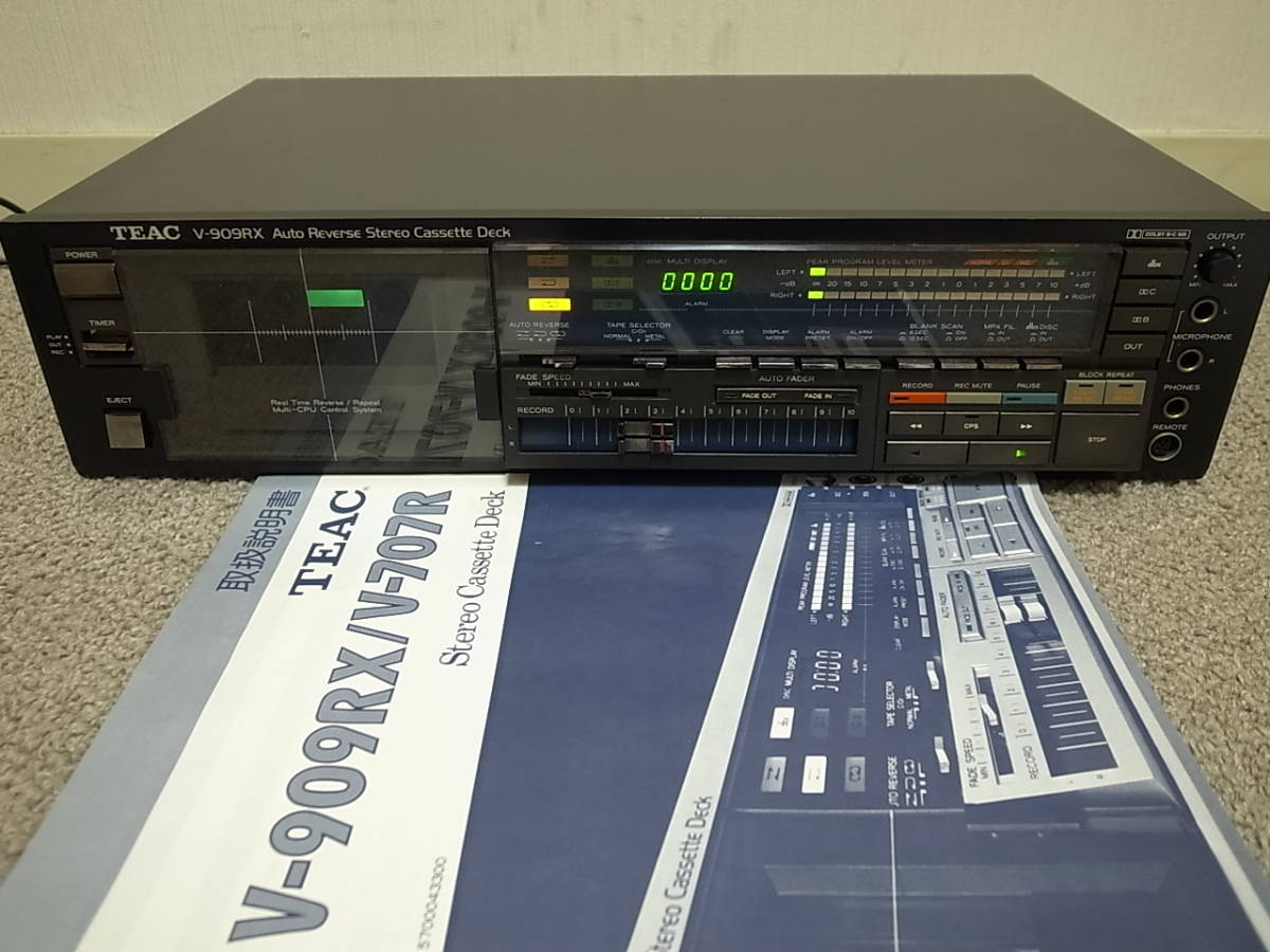 V-909RX TEAC Cassette Deck Auto Reverse Stereo DBX Teac Case