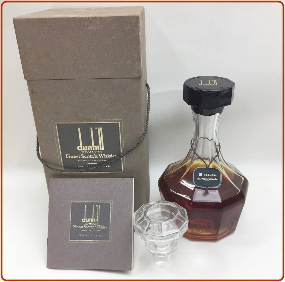 rm)古酒未開栓！dunhill　ダンヒル　オールドマスター　スコッチウイスキー　クリスタルデキャンタ　750ml　43％　目減り有