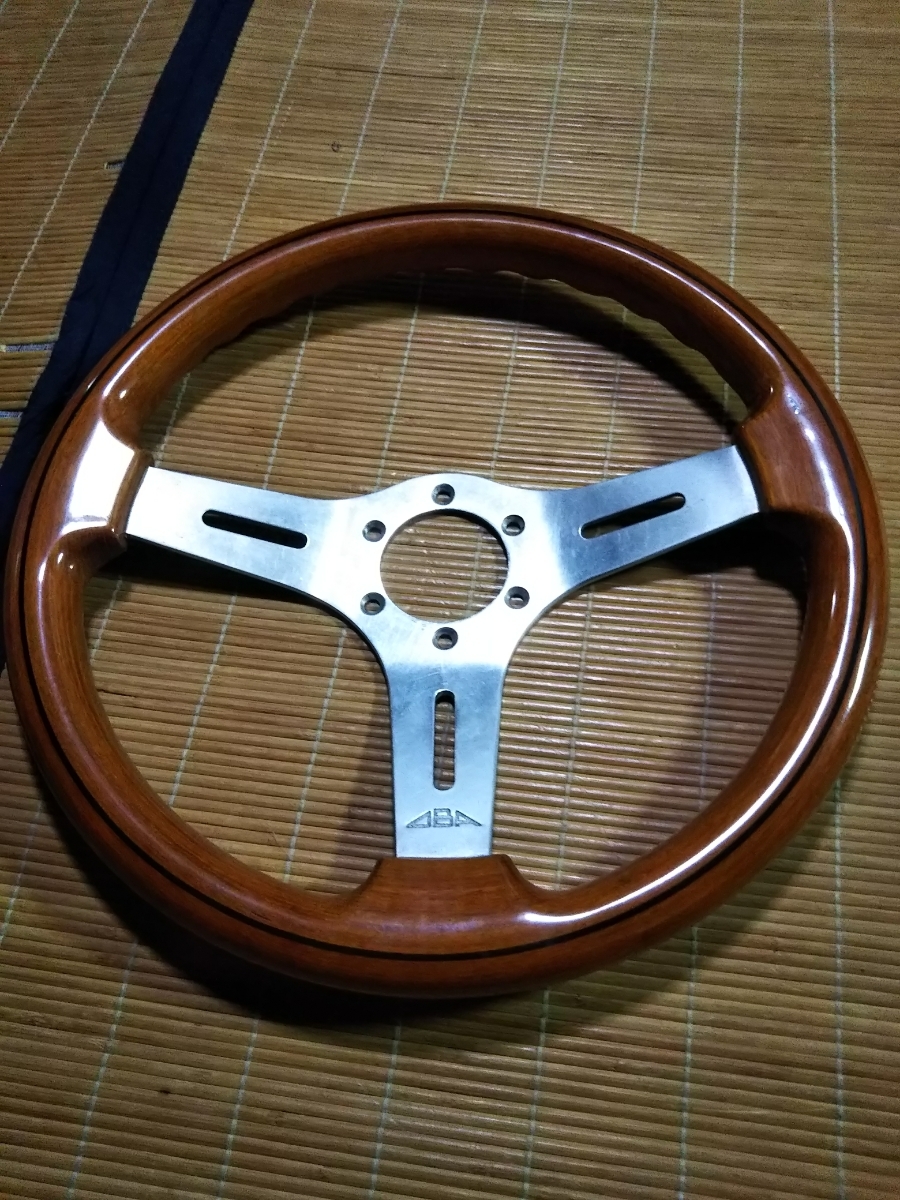 OBA オバ ブラックライン ウッド ステアリング 35Φ 【検 ハンドル 旧車
